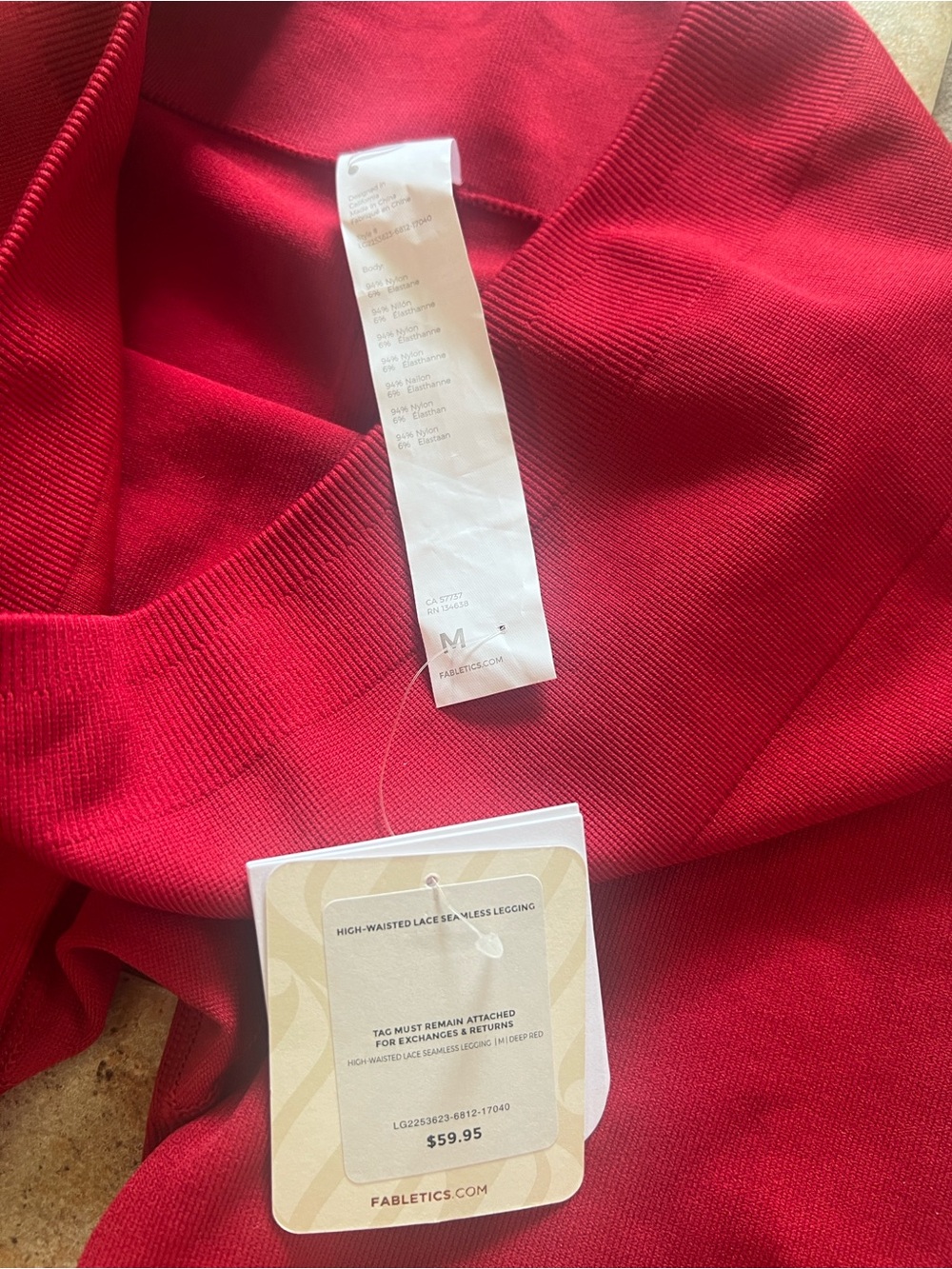 Fabletics Red Seamless Set - Picture 15 of 16